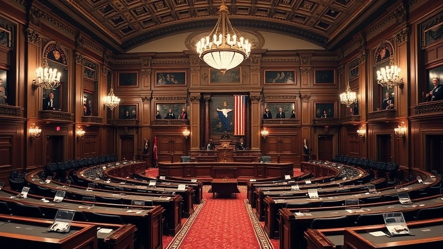 Inside the Texas Senate chamber, focusing on Texas emergency response discussions.