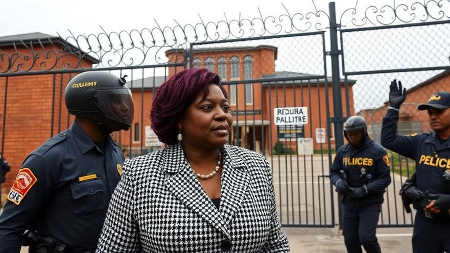 Black congresswoman arrested at an immigration protest outside an ICE facility.