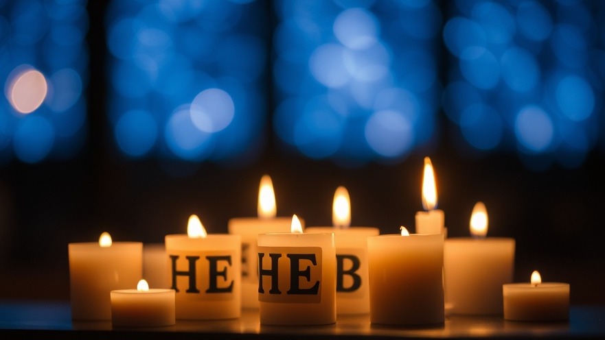 Lit BBQ candles from HEB showcasing Austin lifestyle and local products.