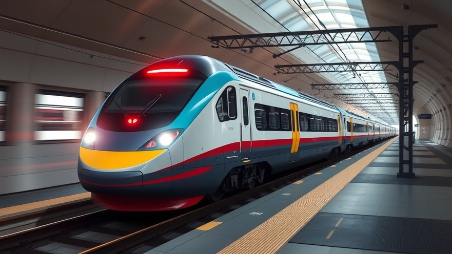 Conceptual image of a bullet train showcasing Texas public transportation innovations.
