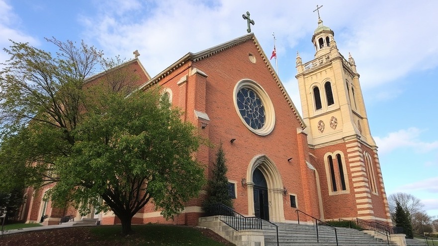 Large church exterior reflecting IRS policy change on political endorsements in Texas.