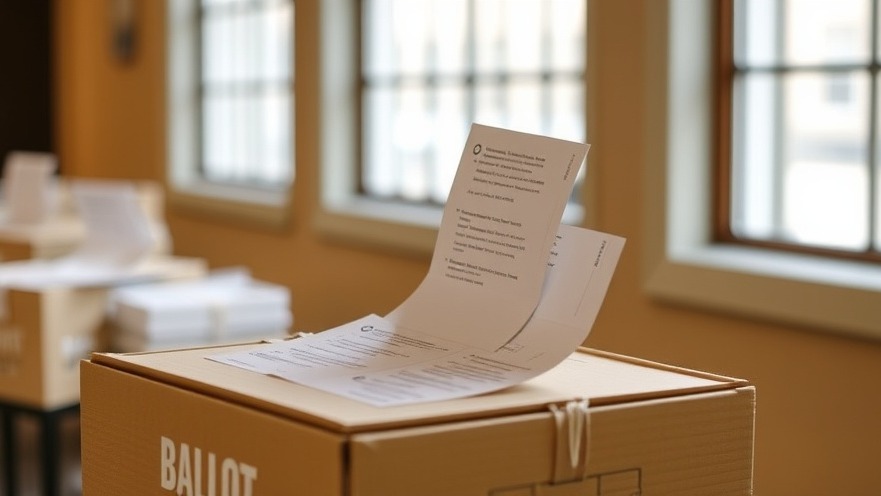 Mail-in ballot for Texas elections 2025 showcasing Texas voting laws