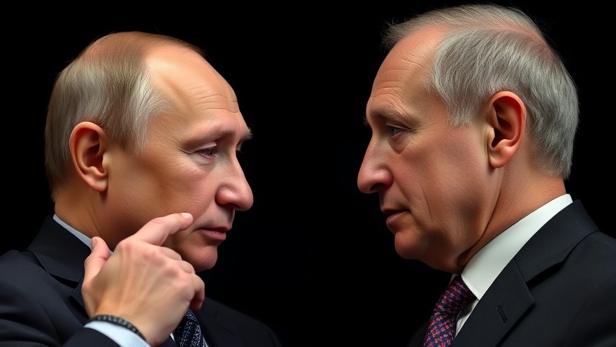 Photorealistic close-up of Putin discussing Russia U.S. tensions on national security.