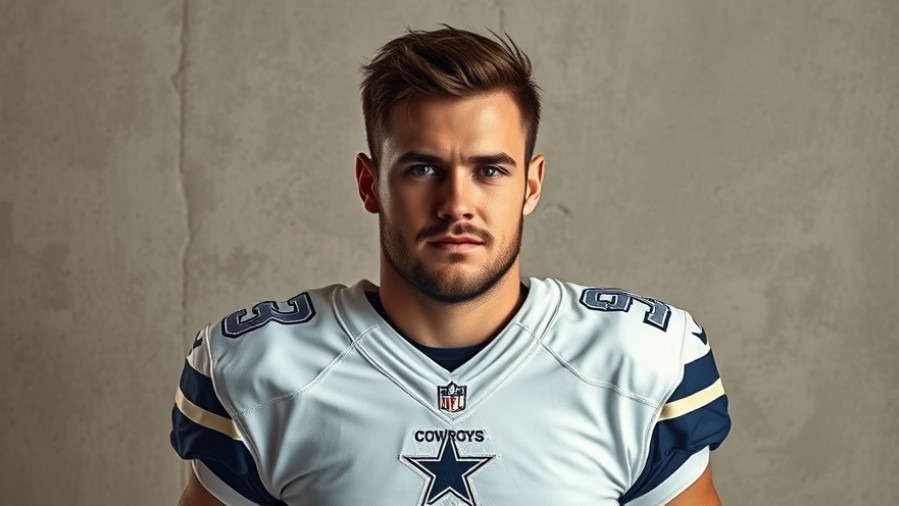 Confident Dallas Cowboys player showcasing Victory Monday spirit in a photorealistic scene.