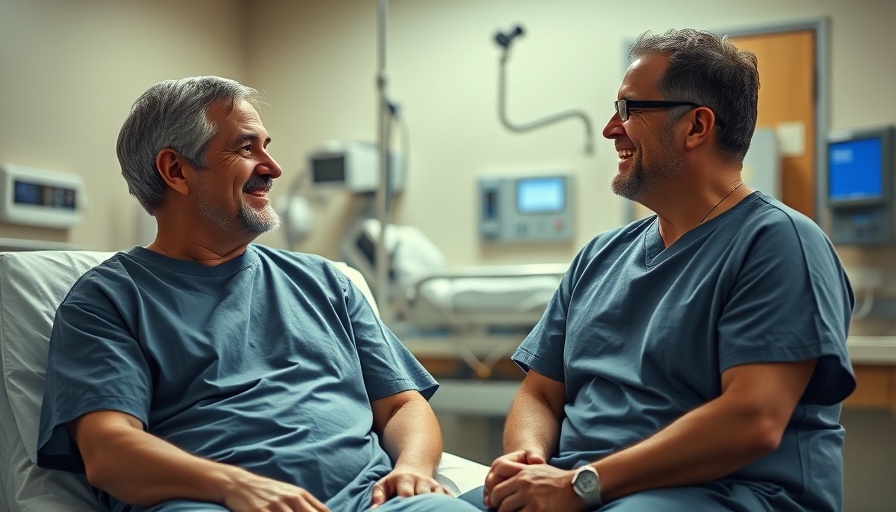 Heartwarming scene of life-saving transplant organ donation success.