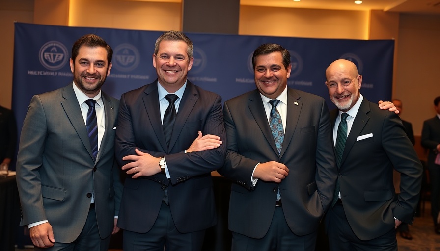 Brothers posing together at an event, showing unity.