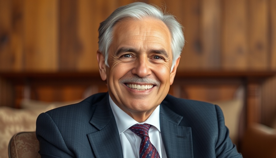 Distinguished older man smiling warmly indoors, Dallas Business Journal Lifetime Achievement Award context.
