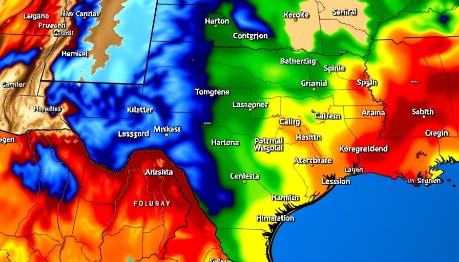 Texas fire danger weather today shown on forecast map.