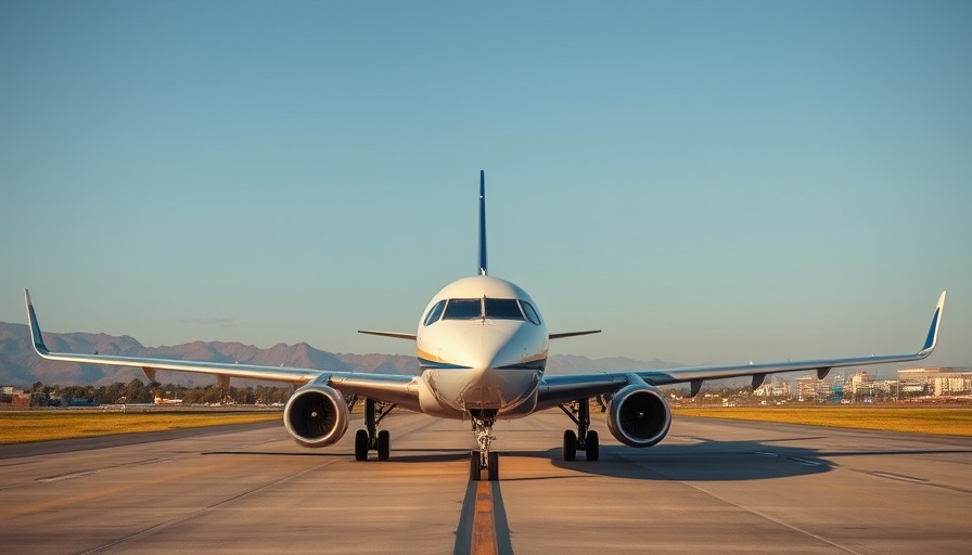 Modern airplane on runway for direct flight from San Antonio to Washington, D.C.