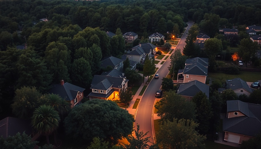 Creating a calmer home environment with tranquil suburban scenery at dusk.