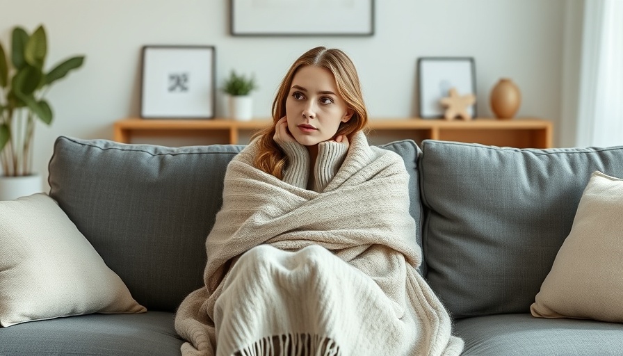 Smart home adjustments for chronic pain relief in a cozy setting.