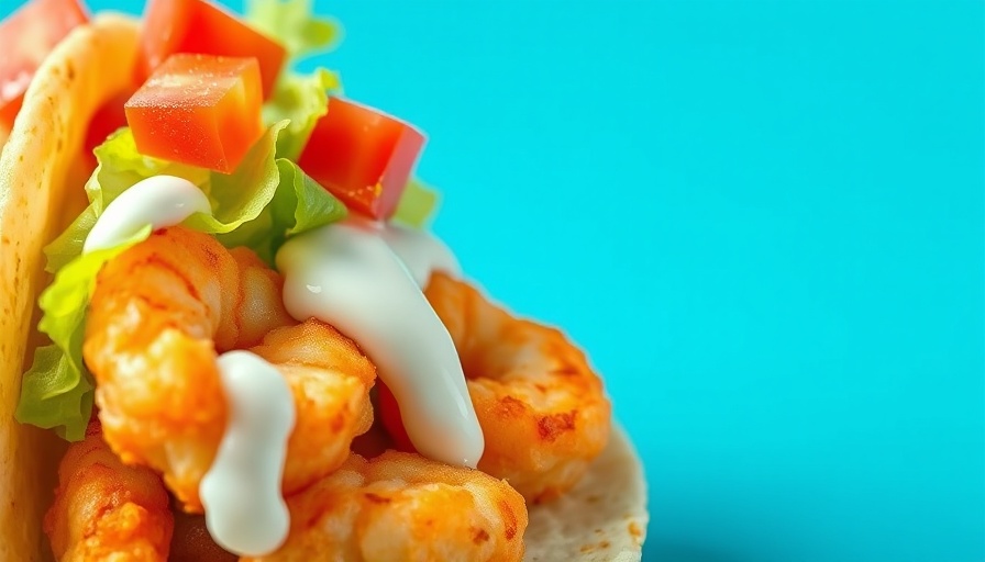 Vibrant Taco Cabana Shrimp Tacos for Lent with toppings