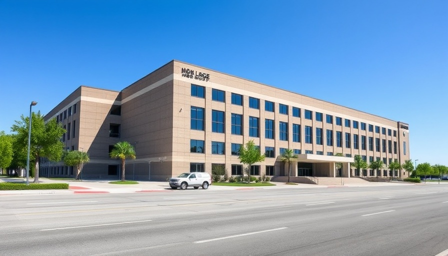 Bexar County Jail building exterior during daytime with clear sky.