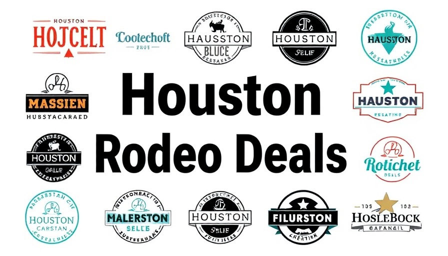 Houston Rodeo food deals logos with restaurant names.