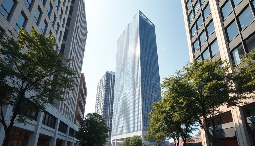 Montrose mixed-use development plans featuring a modern high-rise building.