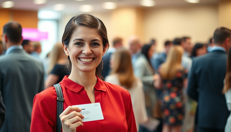 Business event in Houston with professionals networking.