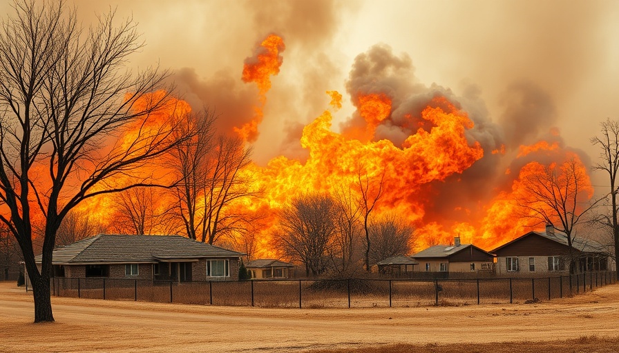 Duke Fire recovery community support with wildfire engulfing homes.