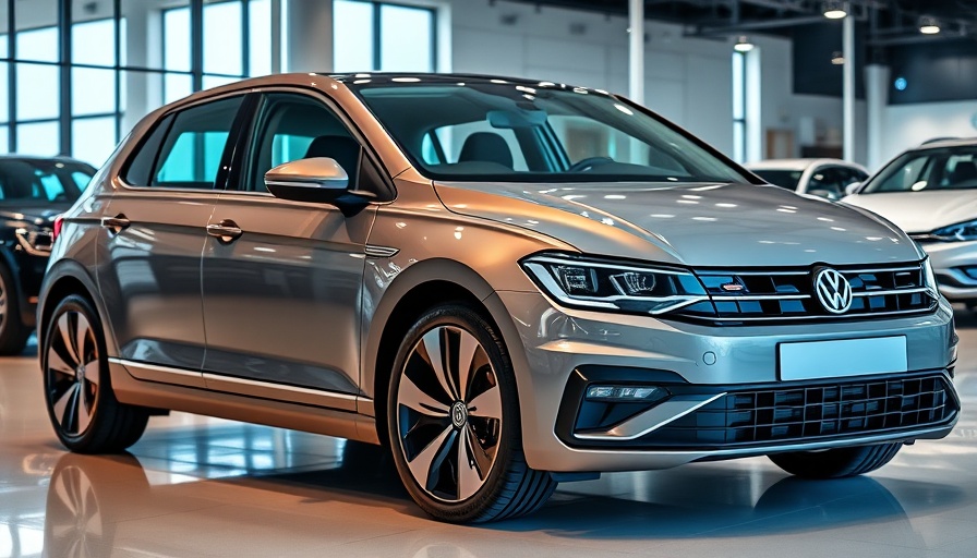 Modern Volkswagen car in a showroom relates to Volkswagen recall of over 60,000 vehicles.