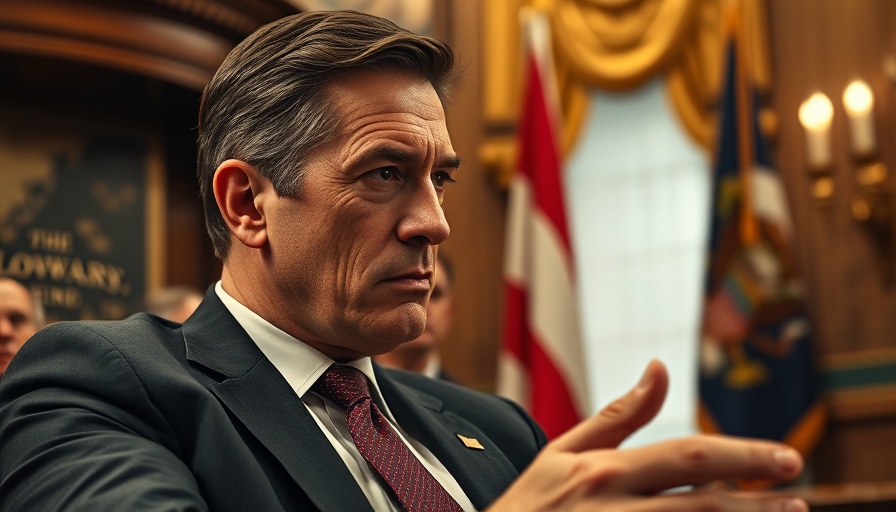 Serious man in office discussing Ukraine peace talks.