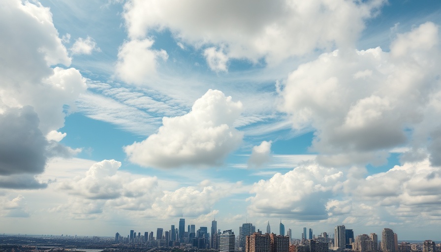 Houston weather forecast with cloudy skyline