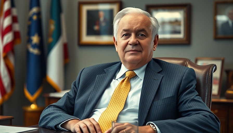 America Decides cryptocurrency news: elderly man in office setting.
