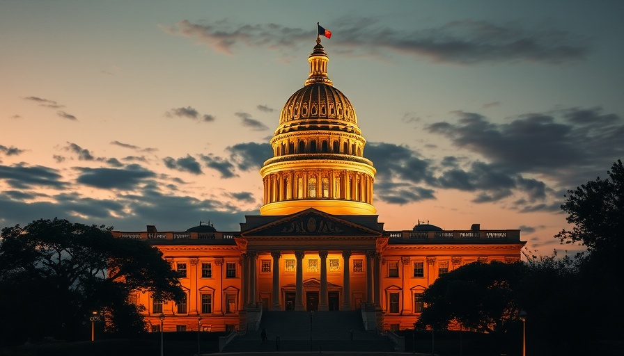 Texas Capitol at dusk, highlighting 2025 Legislative Session.