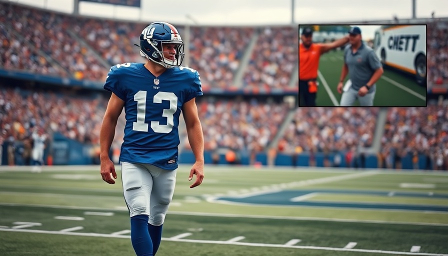 Giants re-sign Jamie Gillan, NFL player on field with kick inset.