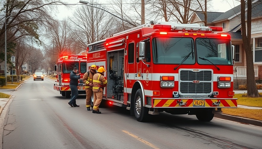 San Antonio breaking news: firetruck and firefighters responding on street.