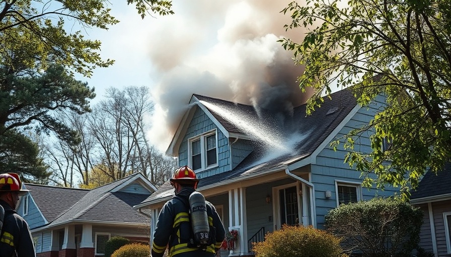 San Antonio breaking news: firefighters tackle house fire, smoke visible.