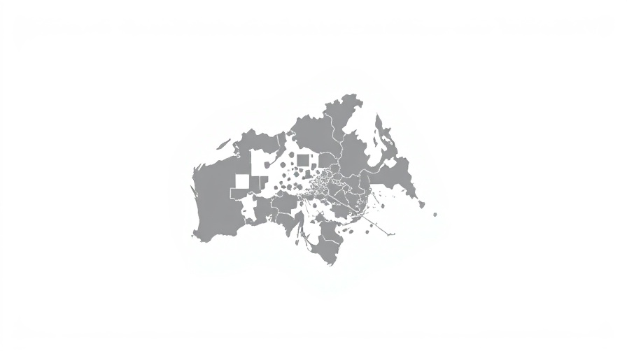 Abstract map of oil reserve in gray outline