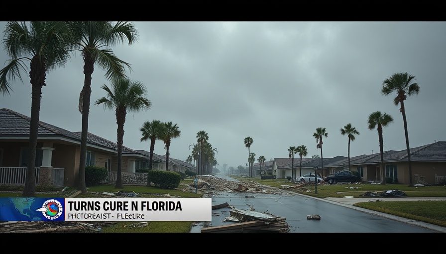 Florida tornado news showing storm damage and meteorologist.