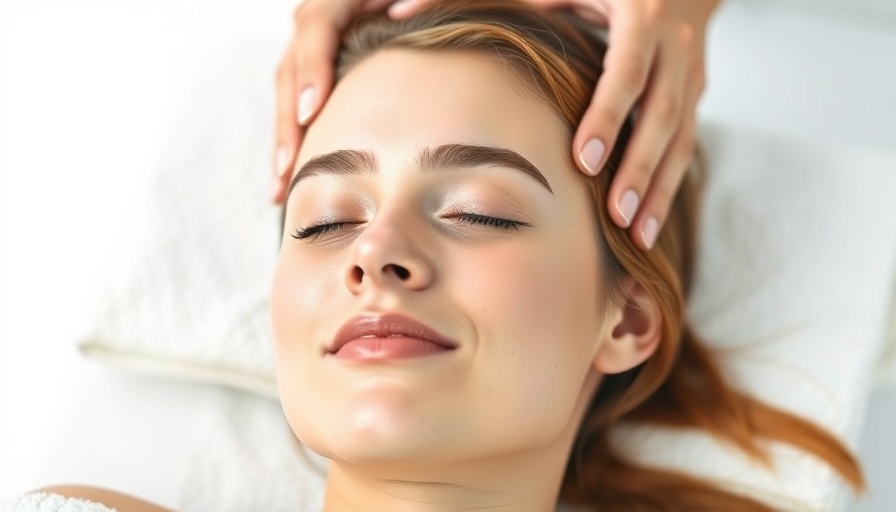 Woman receiving head massage; natural pain relief