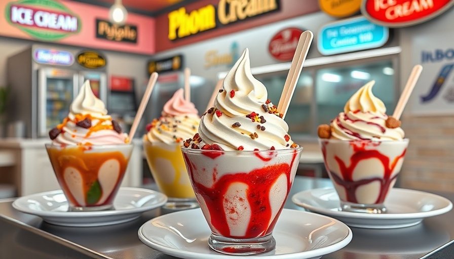 Delicious ice cream sundaes at Dallas events venue.
