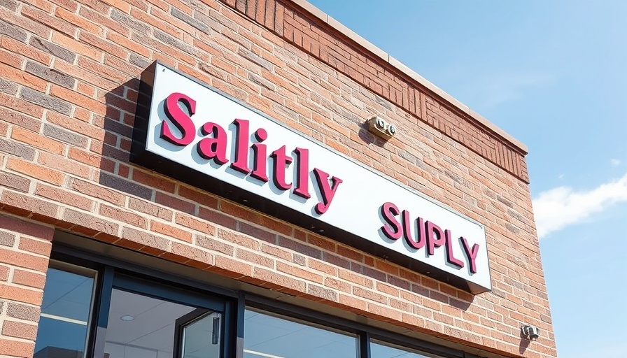Dallas business Sally Beauty Supply storefront sign.