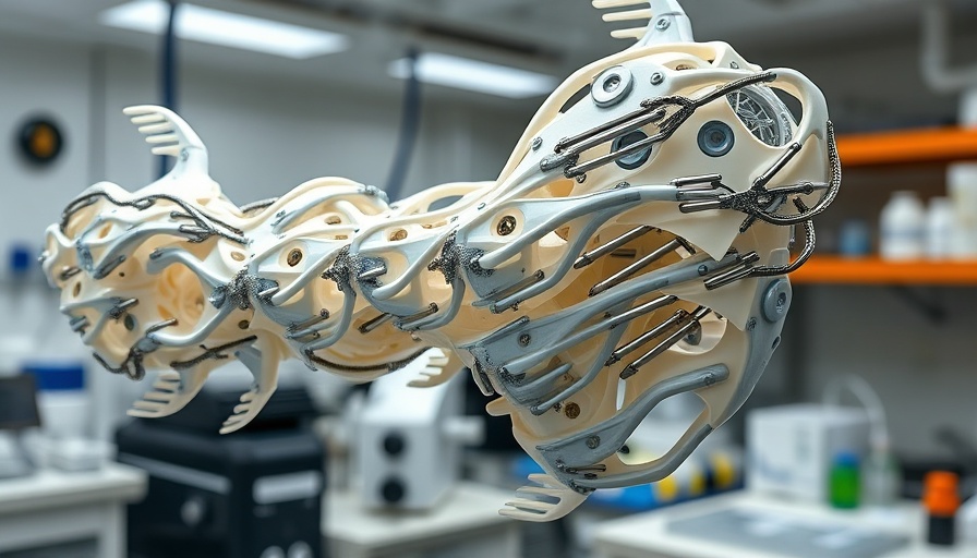 Detailed 3D-printed artificial muscles in laboratory setting.