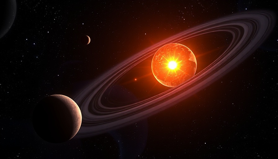 Barnard's Star planets discovery illustration in cosmic space.