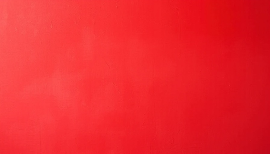 Solid red background for graphics or text overlay.