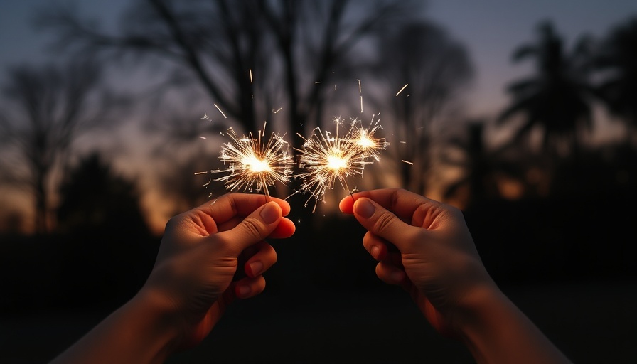 Hands holding sparklers at twilight for Celebration of Life Ideas.