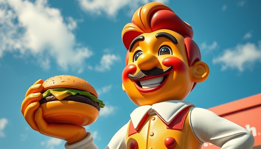 Nostalgic mascot statue from chain restaurants we loved as kids.