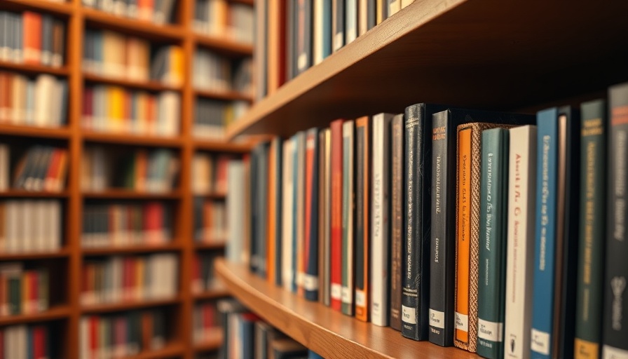 Fort Bend County library bookshelf with various books