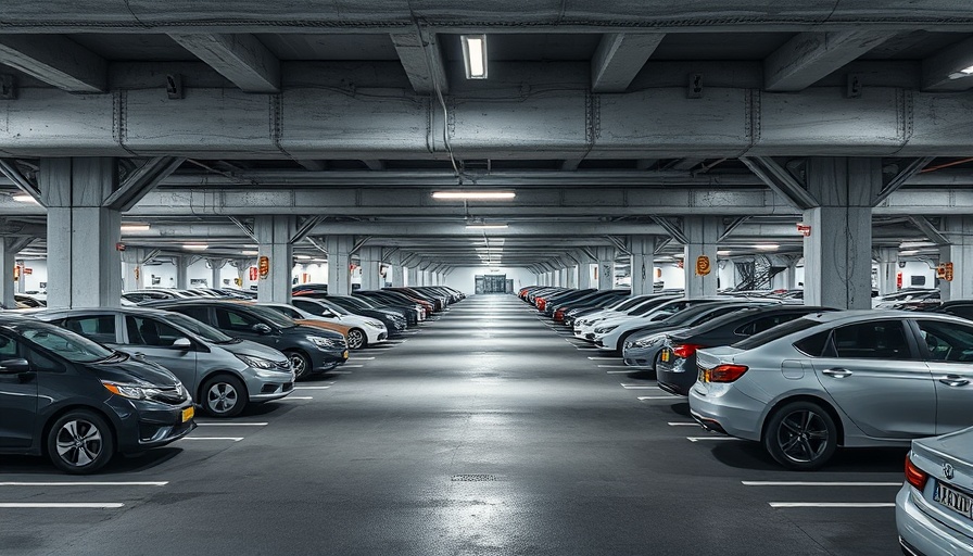 Houston Airport parking garage showcasing penalties warning.