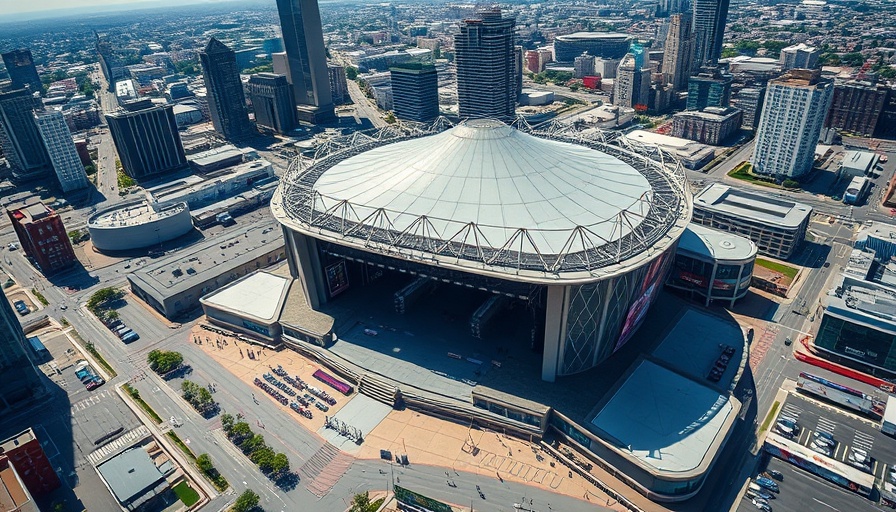 San Antonio East Side entertainment venue Frost Bank Center aerial view