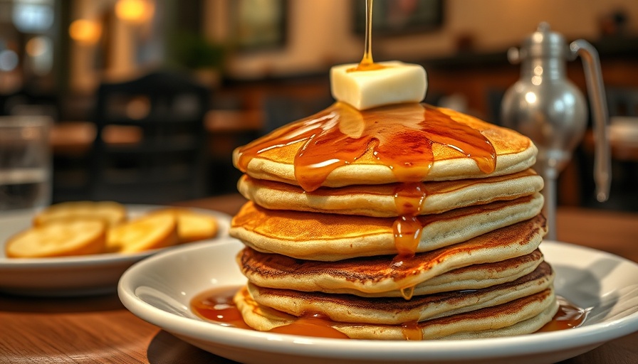 Elevated Brunch at Encina: Delicious pancake stack with butter.