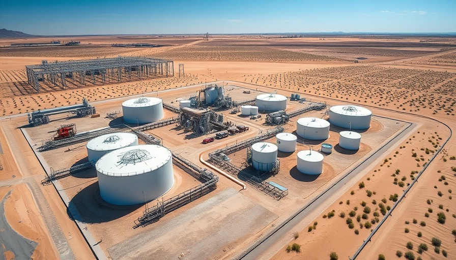 Aerial view of lithium production facility showing market trends.