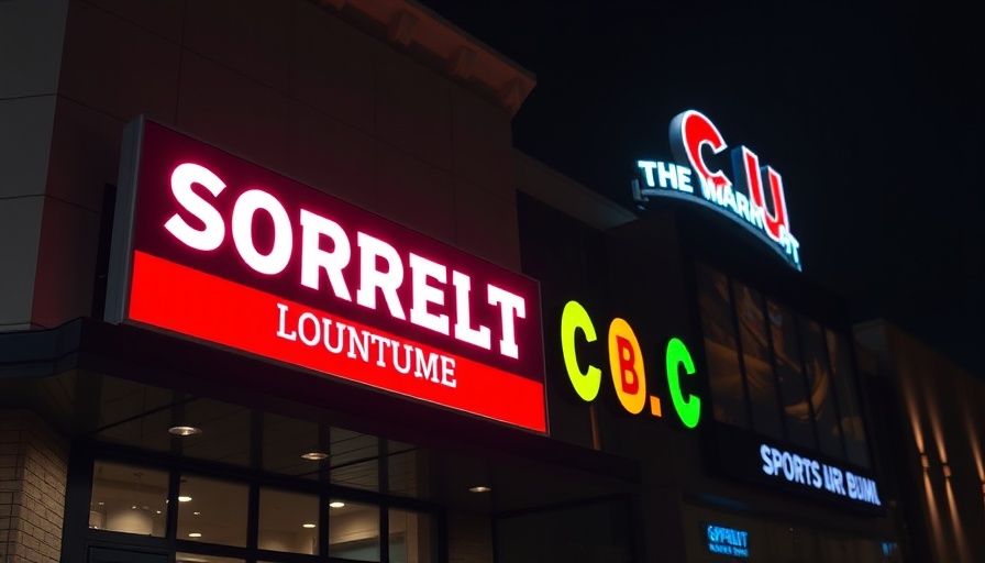 Pickleball venue in Houston illuminated sign at night.