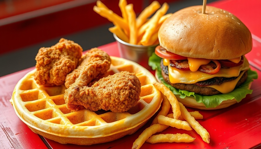 San Antonio dining: southern comfort food with fried chicken and waffles.