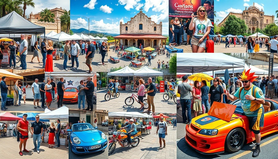 Diverse San Antonio events collage with vibrant activities and community.