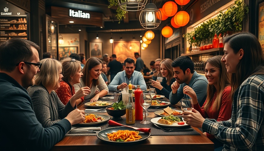 Groups dining at Italian Restaurants San Antonio enjoying food and atmosphere.