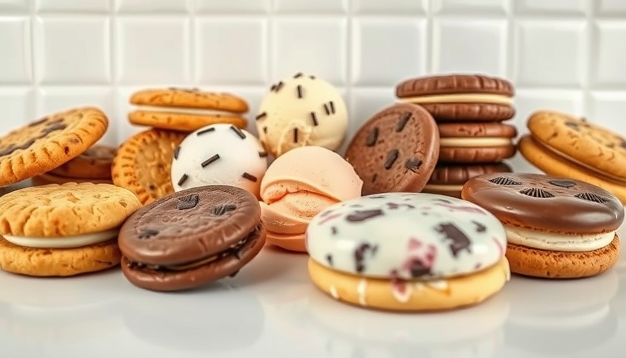 Delicious cookies and ice cream display, highlighting a business in Houston.