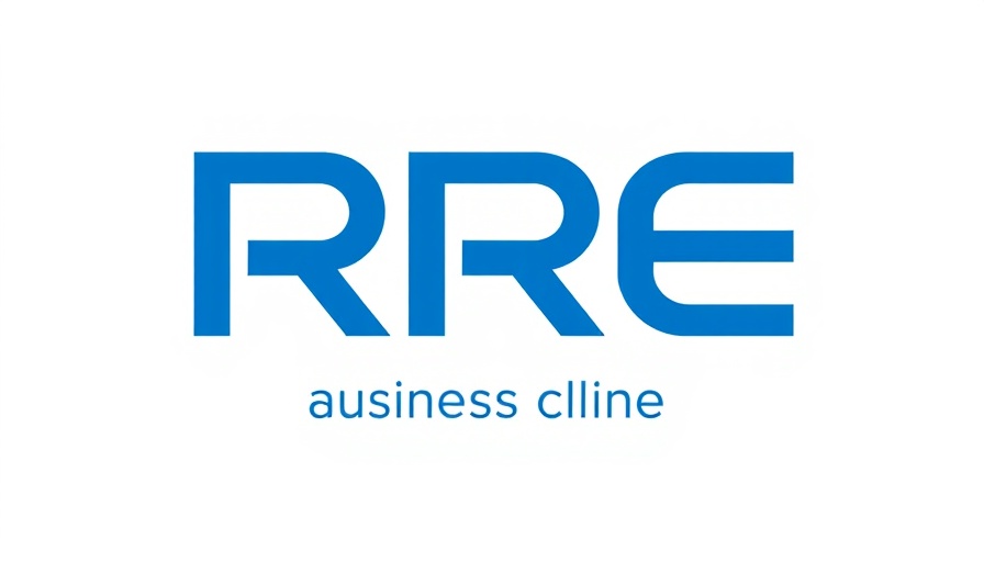Minimalist 'RRE' logo on white background for San Antonio business.
